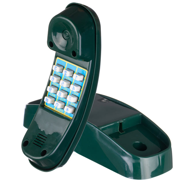 Plastic Kids Outdoor Gym Playground Playhouse Toy Phone Set, Green Swing Set Accessories Cordless Play Telephone - LEHADAR
