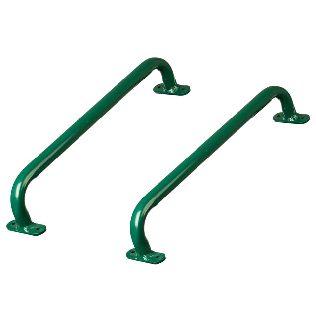 Green Metal Safety Grab Handles Set, Kids Outdoor Play House Hand Grip Bars for Jungle Gym Playground Set Accessory - LEHADAR