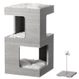 Multi Level Modern Cat Tall Climbing Tree House for Indoor Cats | Spacious Wood Tower Luxury Furniture Stand with Removable Soft Blanket and Condo for Kittens Play and Rest - LEHADAR