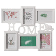 Decorative Modern Wall Mounted Collage Picture Holder Multi Photo Frame for 6 Pictures 4 x 6 Inch Home Text, White - LEHADAR