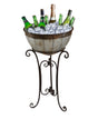 Galvanized Metal Beverage Cooler Tub with Stand - LEHADAR