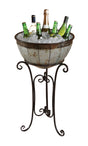 Galvanized Metal Standing Beverage Cooler Tub with Liner - LEHADAR
