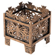 Outdoor Living Butterfly Square Plant Stand, Flower Planting Pot, Antique Bronze - LEHADAR