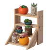 Flower Pots Plant Stand for Indoor Outdoor Wooden Shelves Planter Furniture with Multiple Shelves | Brown Flower Display Storage Rack for Living Room and Garden - LEHADAR