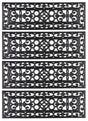 Decorative Scrollwork Design Rubber Stairs Anti-Slip Tread Mat Carpet, Set of 4 - LEHADAR