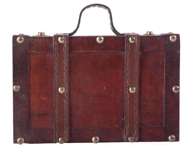 Old-fashioned Small Suitcase with Straps - LEHADAR