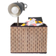 Beige Foldable Decorative Storage Box for Living Room, Bedroom, Dining, Playroom or Office - LEHADAR