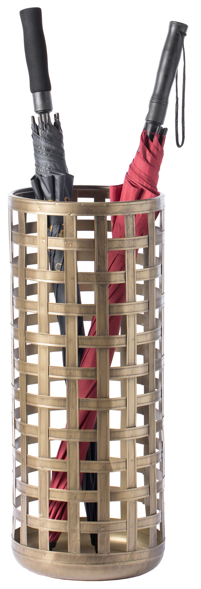 Round Metal Woven Umbrella Storage Stand - LEHADAR