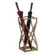 Decorative Gold Square X Design Umbrella Holder Stand for Indoor and Outdoor - LEHADAR
