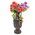 Antique Decorative Hand Curved Brown Mango Wood Table Flower Vase with Unique Textured Pattern, 24 Inch - LEHADAR