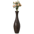 Modern Decorative Brown Textured Design Floor Flower Vase, for Living Room, Entryway or Dining Room, 31 inch - LEHADAR