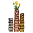 Set of 3 Decorative Modern Metal Honeycomb Design Table Flower Vase for Dining Room, Living Room Bedroom, or Wedding - LEHADAR