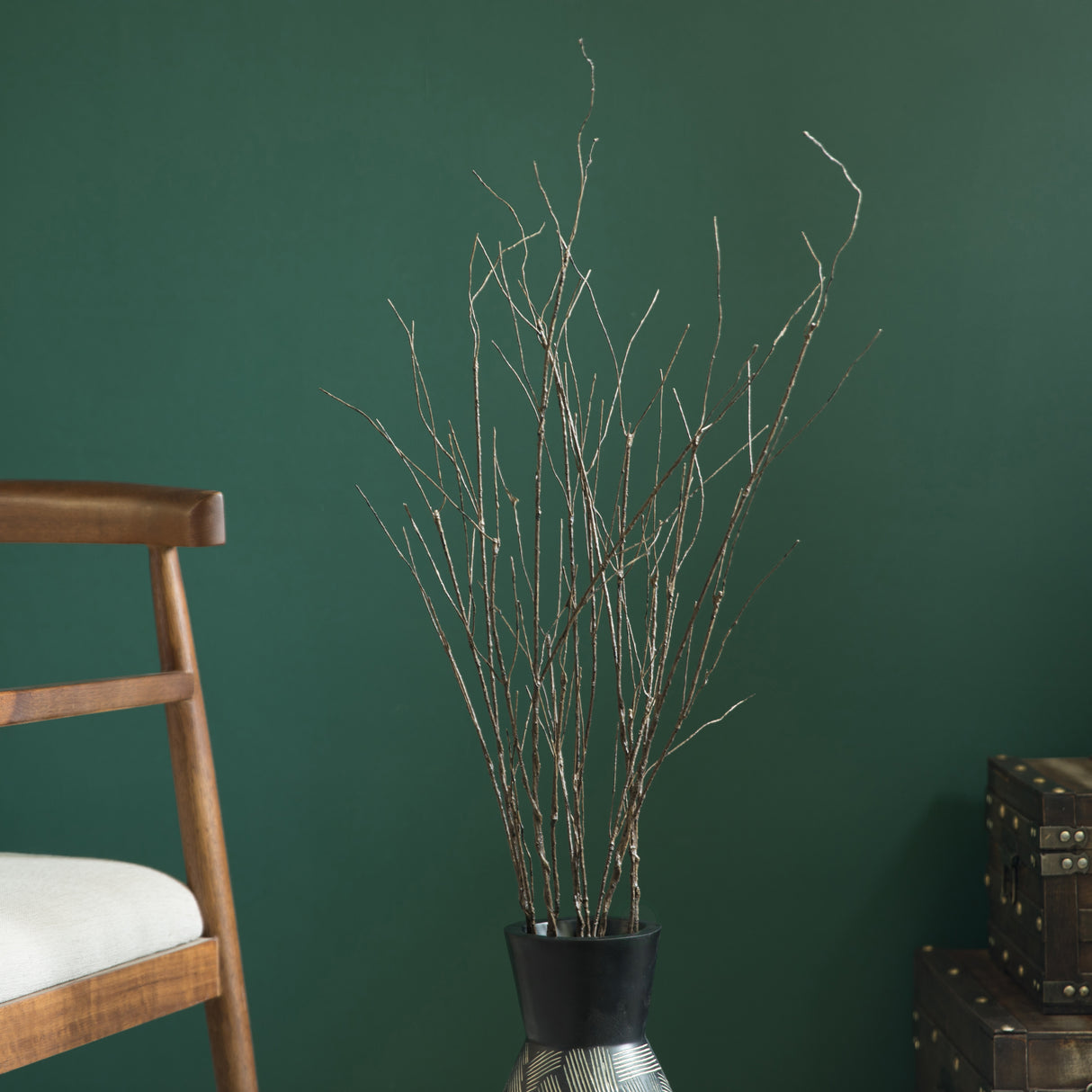 Uniquewise Artificial Decorative Dry Twig Branches Home Decoration and Wedding Craft 37 in Tall, DIY Greenery Plants Craft Vases Natural fillers Garden Hotel Wedding Farmhouse Decor - LEHADAR
