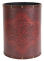 Vintiquewise Faux Leather Antique Design Waste Bin - LEHADAR