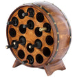 Wooden Stackable Round Shaped Wine Barrel Wine Rack, 1 Rack - LEHADAR