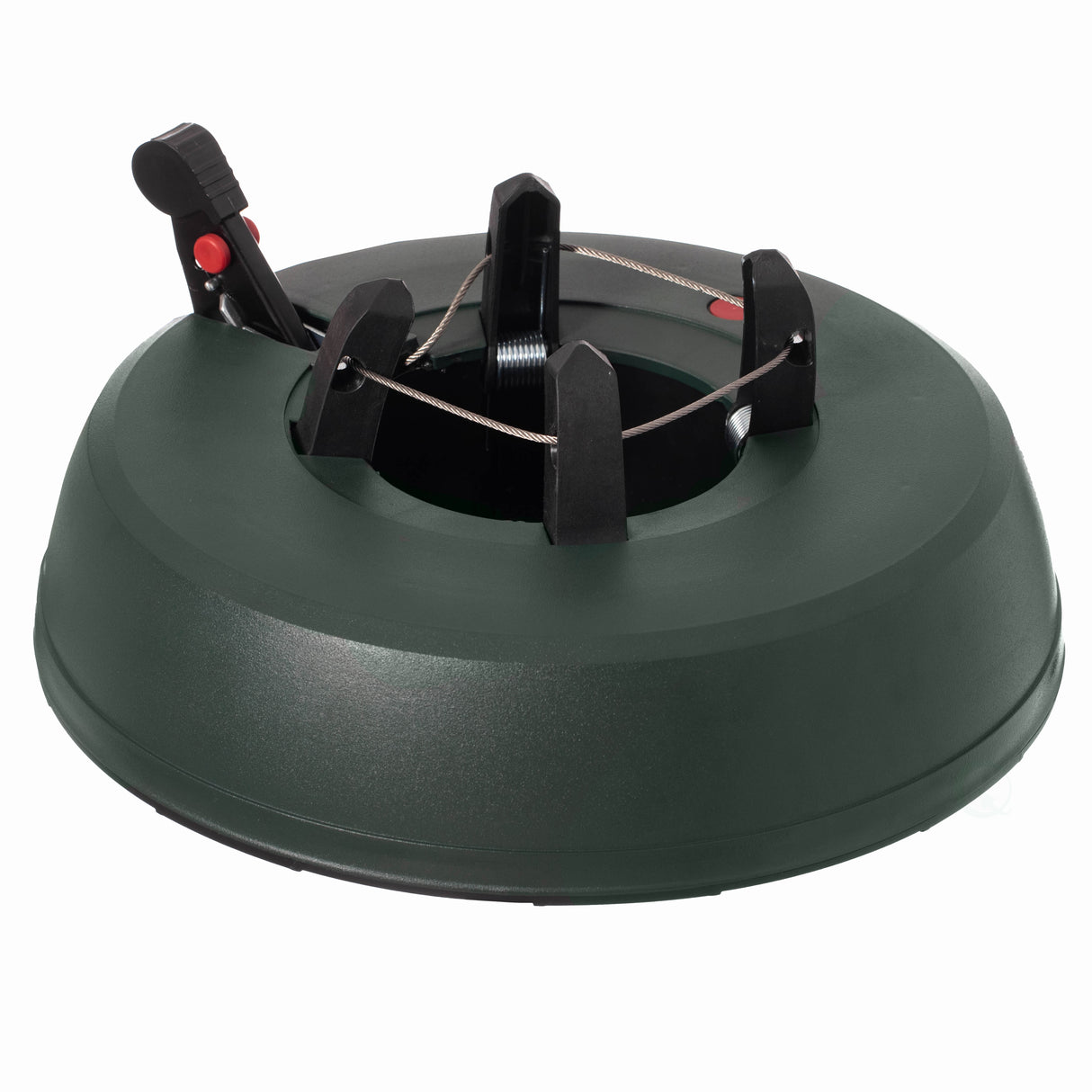 Automatic Plastic Green Foot Pedal Christmas Tree Stand, Large 14.5-inch Dia x 3.5-inch Height