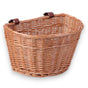 Vintiquewise Wicker Front Bike Baskets Universal Handlebar Mount for All Bikes and ages, Ideal for Beach Cruisers, Stationary Bikes, Ebikes, and Road Bikes, Brown with Stylish Faux Leather Straps - LEHADAR