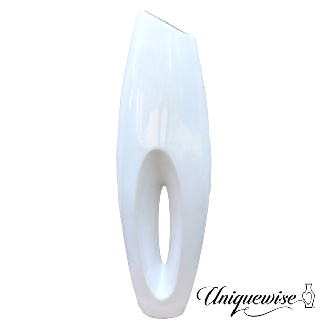 "Tall Floor Vase, White Floor Vase, Home Decor, 29-inch Vase, Decorative Lightweight Vase, for the Entryway, Dining Room, Living Room, or Bedroom, Fill With Pampas Grass, Small" - LEHADAR