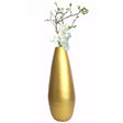 31.5" Spun Bamboo Tall Floor Vase - Sleek Metallic Finish, Elegant Home Decoration, Modern Accent Piece, Living Room Decor, Handcrafted Bamboo Art, Contemporary Interior Design, Unique Tall Vase, Gold Large - LEHADAR