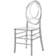 Modern Acrylic Phoenix Dining Chair, Stackable Transparent Party Chair, Crystal Clear Acrylic Chair for Events and Weddings, Single - LEHADAR