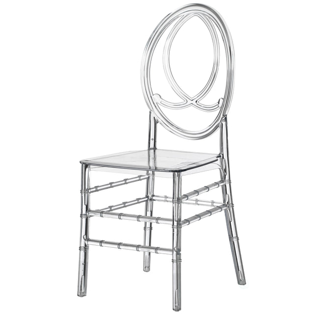 Modern Acrylic Phoenix Dining Chair, Stackable Transparent Party Chair, Crystal Clear Acrylic Chair for Events and Weddings, Single - LEHADAR