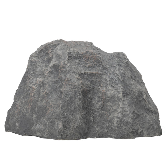 Decorative Outdoor Weather-Resistant Artistic Artificial Faux Stone Rock, Garden Patio Granite Grey Fiberglass Stone, Charm Shaped - LEHADAR
