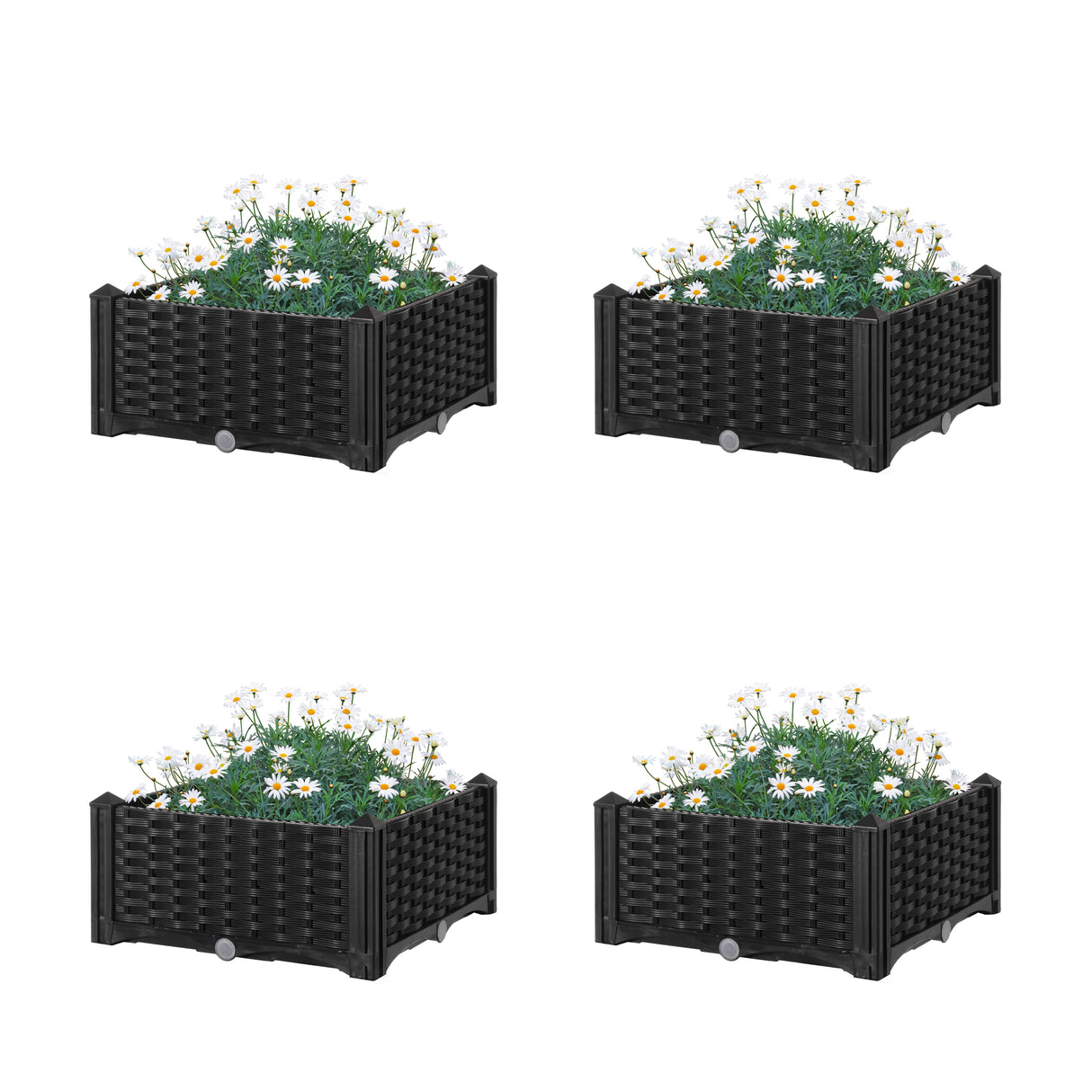 Raised Garden Bed Screwless Planter Bed, set of 4 - LEHADAR