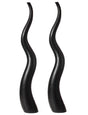Set of 2 62" Tall Ceramic Black Animal Horn Floor Vase Elegant for Entryway Dining Living Room Decor Statement Piece with Distinctive Antler-Inspired Design Blending Contemporary Elegance and Nature-Inspired - LEHADAR