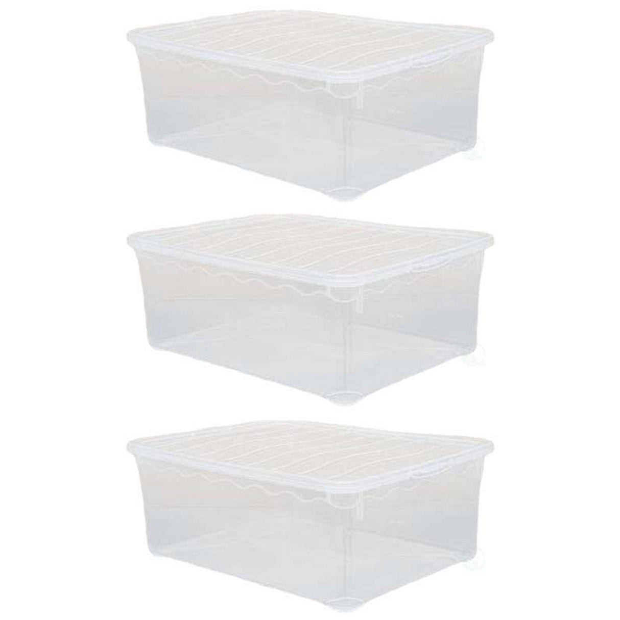Plastic Storage Container, Shoe box, Set of 3 - LEHADAR