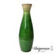 Uniquewise 24" Classic Bamboo Floor Vase Handmade, For Dining, Living Room, Entryway, Fill Up With Dried Branches Or Flowers, Glossy Green, - LEHADAR