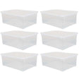 Plastic Storage Container, Shoe box, Set of 6 - LEHADAR