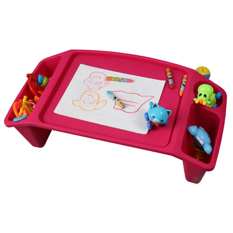 Kids Lap Desk Tray, Portable Activity Table, Pink - LEHADAR