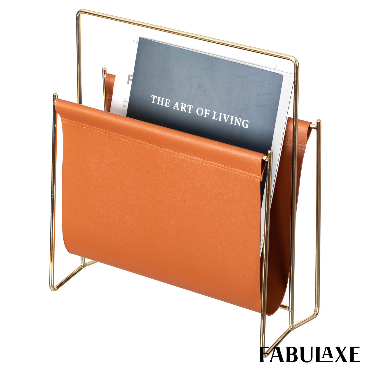 Fabulaxe Magazine Holder and Rack for Desktop, Home Office, Living Room, Waiting Areas, Farmhouse File Storage, Basket for Letters, Magazines, Books, Newspapers and Other Reading Materials 14-Inch - LEHADAR