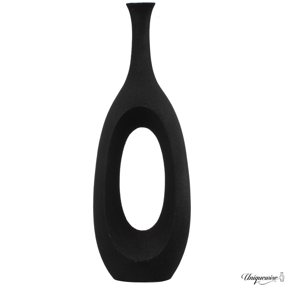 44-Inch Frosted Black Fiberglass Tall Floor Vase - Decorative Vase for Modern Home Decor, Perfect for Living Room, Home Office, Bedroom, Kitchen, Coffee Bar, Farmhouse Decor, and Wedding Centerpieces - LEHADAR