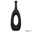 30-Inch Frosted Black Fiberglass Tall Floor Vase - Decorative Vase for Modern Home Decor, Perfect for Living Room, Home Office, Bedroom, Kitchen, Coffee Bar, Farmhouse Decor, and Wedding Centerpieces - LEHADAR