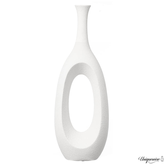 44-Inch Frosted White Fiberglass Tall Floor Vase - Decorative Vase for Modern Home Decor, Perfect for Living Room, Home Office, Bedroom, Kitchen, Coffee Bar, Farmhouse Decor, and Wedding Centerpieces - LEHADAR