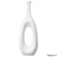 36-Inch Frosted White Fiberglass Tall Floor Vase - Decorative Vase for Modern Home Decor, Perfect for Living Room, Home Office, Bedroom, Kitchen, Coffee Bar, Farmhouse Decor, and Wedding Centerpieces - LEHADAR
