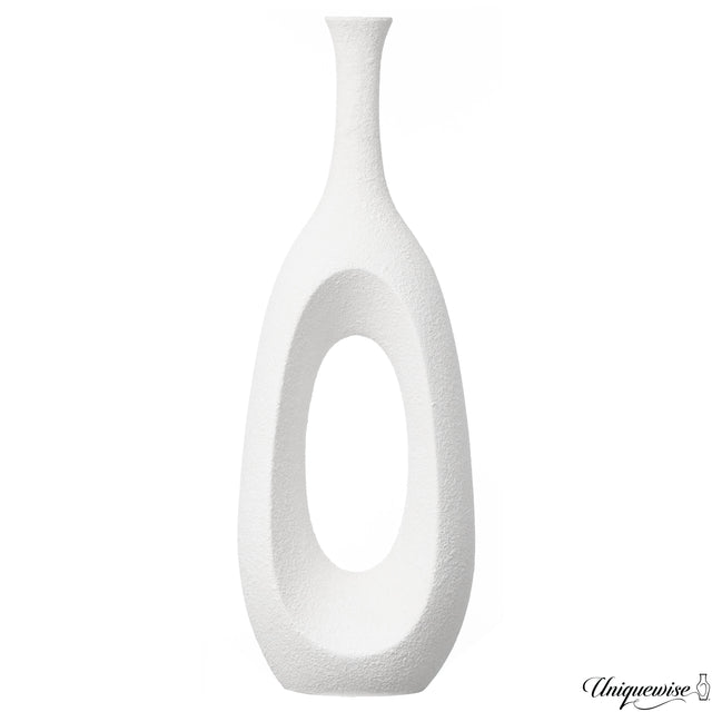 36-Inch Frosted White Fiberglass Tall Floor Vase - Decorative Vase for Modern Home Decor, Perfect for Living Room, Home Office, Bedroom, Kitchen, Coffee Bar, Farmhouse Decor, and Wedding Centerpieces - LEHADAR