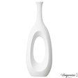 30-Inch Frosted White Fiberglass Tall Floor Vase - Decorative Vase for Modern Home Decor, Perfect for Living Room, Home Office, Bedroom, Kitchen, Coffee Bar, Farmhouse Decor, and Wedding Centerpieces - LEHADAR