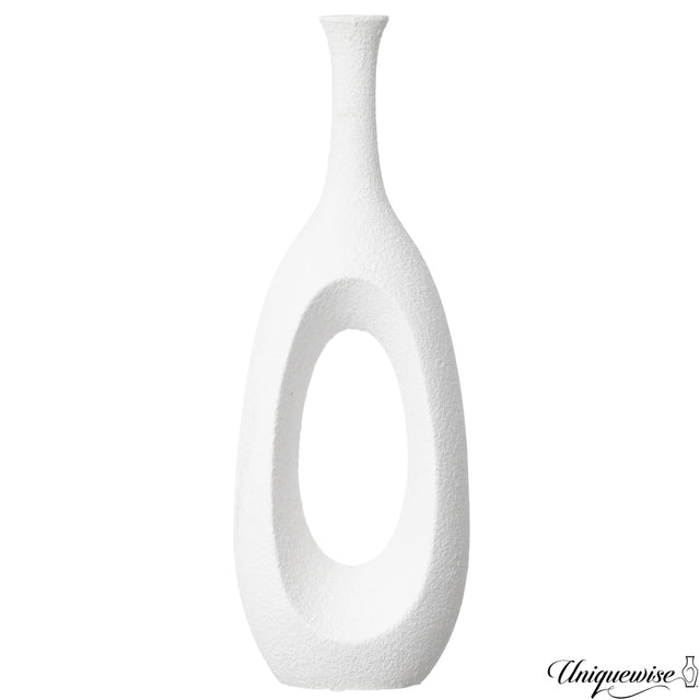 30-Inch Frosted White Fiberglass Tall Floor Vase - Decorative Vase for Modern Home Decor, Perfect for Living Room, Home Office, Bedroom, Kitchen, Coffee Bar, Farmhouse Decor, and Wedding Centerpieces - LEHADAR