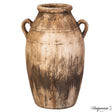 23-Inch Brown Antique-Inspired Fiberglass Tall Floor Vase - Farmhouse Boho Decor for Living Rooms, Entryway Tables, and Wedding Tables - The Perfect Table Centerpiece for Parties, and Special Events - LEHADAR