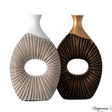 Set of 2 19-Inch Farmhouse Vase - Decorative Piece for Boho Kitchen, Bedroom Table, Home Office, Living Room or Shelf Decor - Large Vase for Console, Coffee Table, and Entryway Centerpieces - LEHADAR