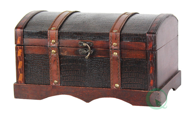 Leather Wooden Chest - LEHADAR