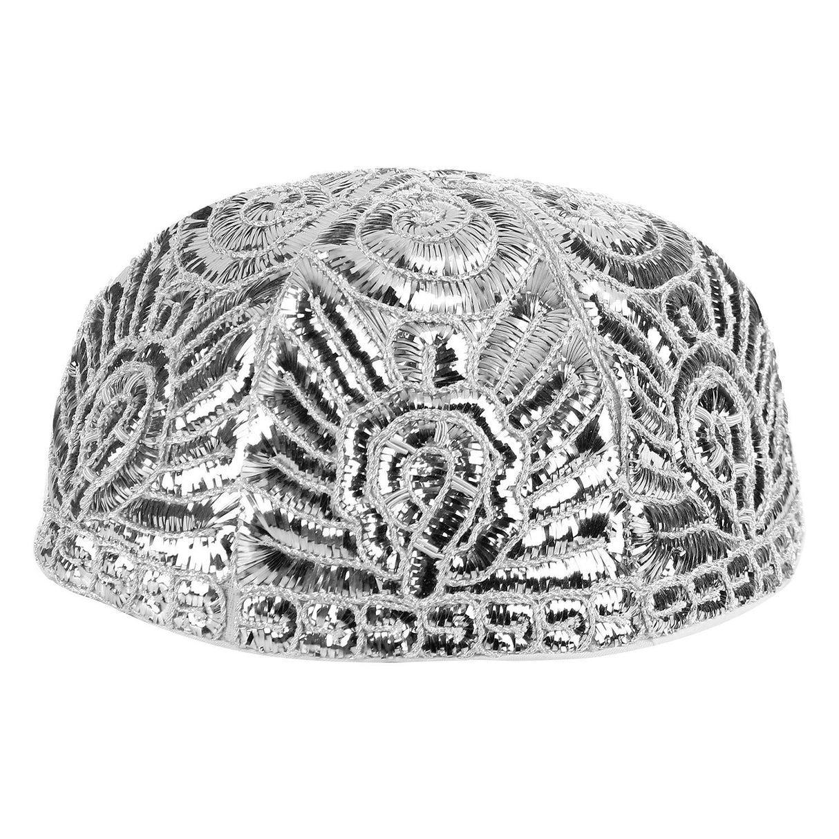 Silver Atarah Yarmulke