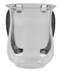 Acrylic Wash Cup Clear With Grey Handle - LEHADAR