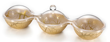 Acrylic linear sectional dish marble white - LEHADAR