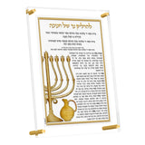 Leatherite Chanukah Brachos Card