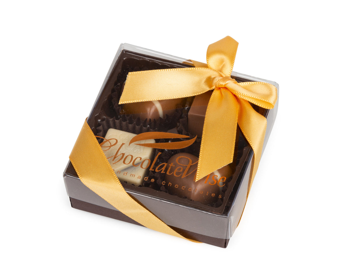 4 Piece Clear Chocolate Gift Box