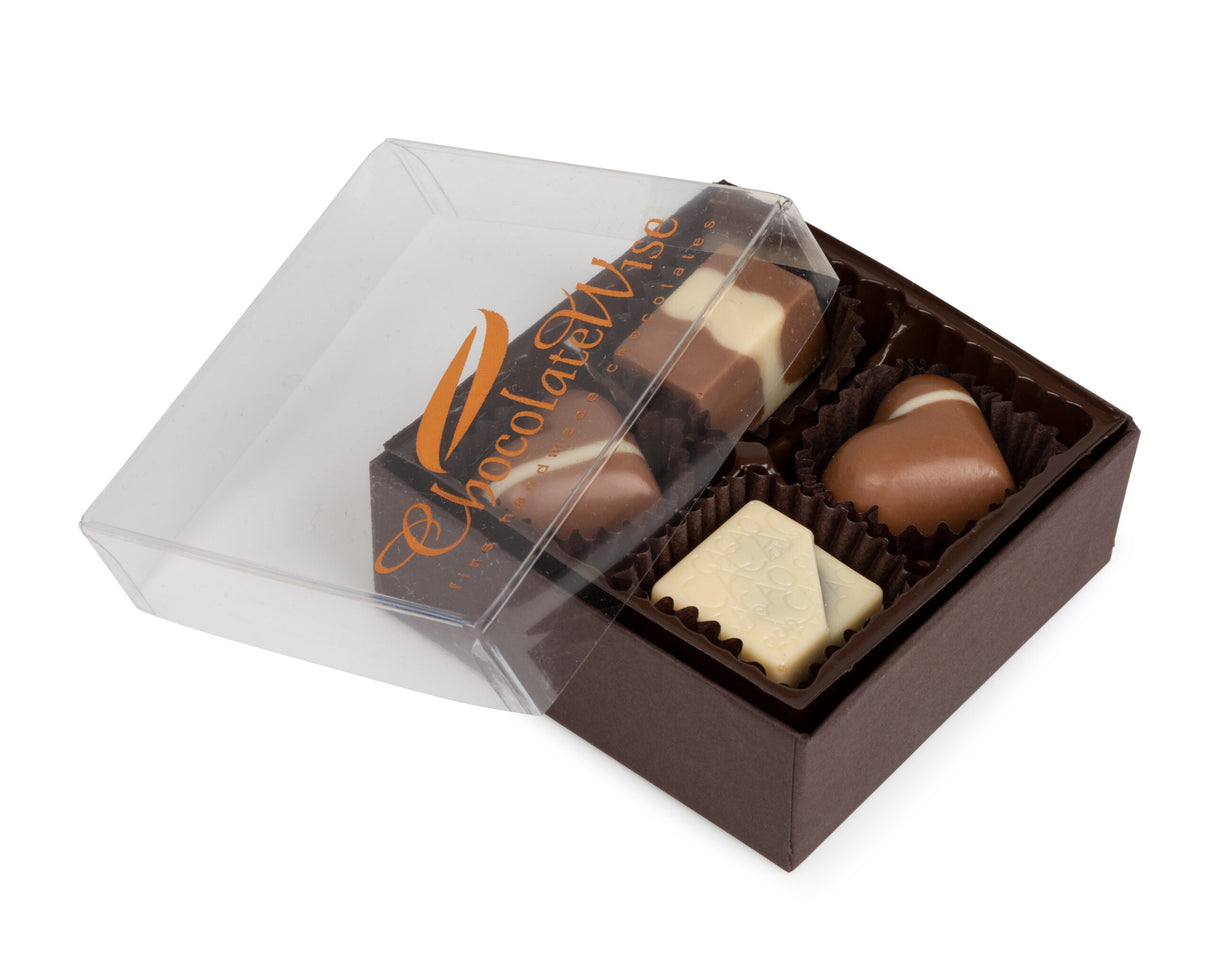 4 Piece Clear Chocolate Gift Box - LEHADAR