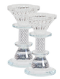 Crystal Candlestick with Silver Paper Filling 5" - LEHADAR
